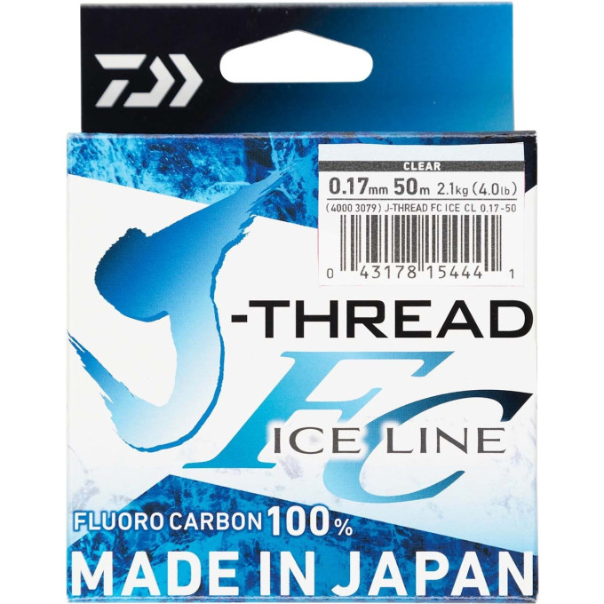 Леска DAIWA J-Thread Fluoro Carbon Ice Line 50м 0,24мм (прозрачная) 40003082