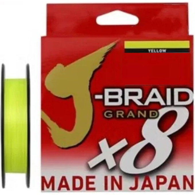 Леска DAIWA J-BRAID GRAND X8 0,10mm-135m YELLOW 12790-010